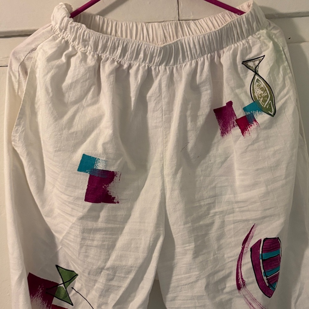 White Embroidered Women's Jumpsuit - Picture 4 of 4
